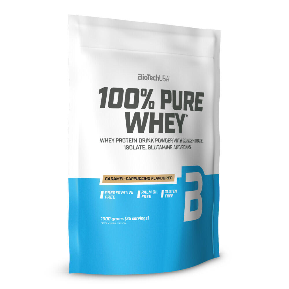 100% Pure Whey - 1kg Cappuccino Caramel biiotech USA