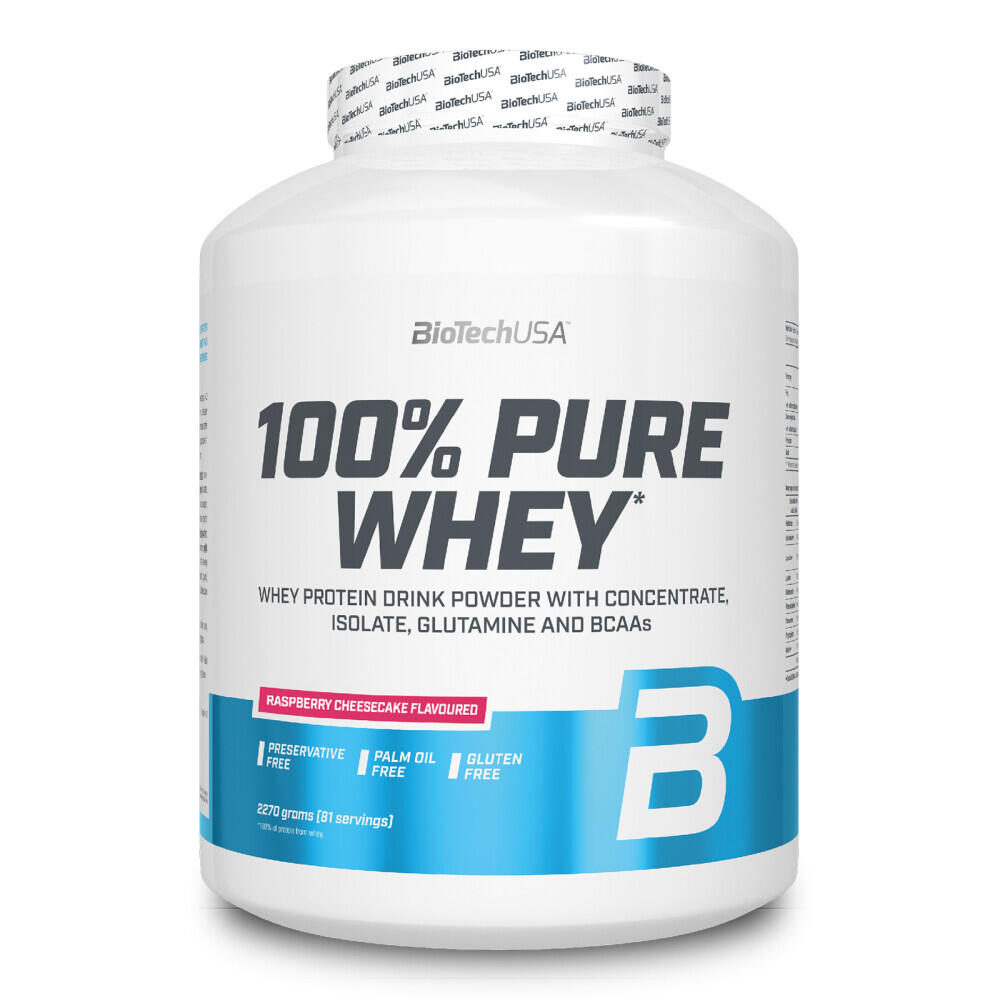 Biotechusa - Whey Concentrée - 100% Pure Whey - Gâteau Au Fromage À La Framboise - Isolat De Whey - Decathlon