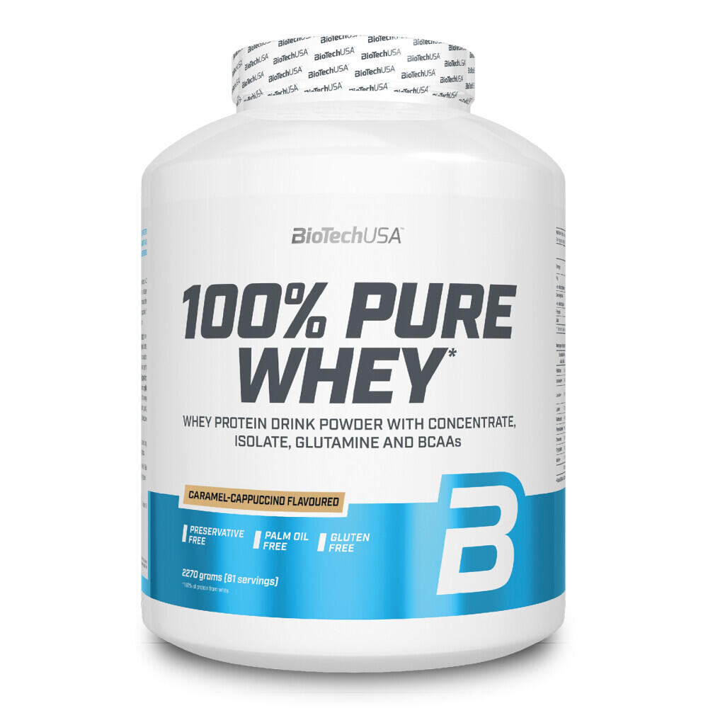BIOTECHUSA Wei-eiwit - 100% Pure Wei (2,27kg) - Karamel Cappuccino