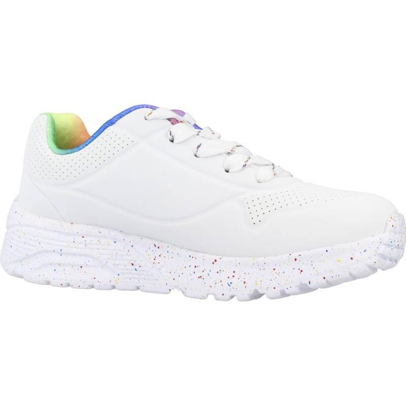 Calçado de caminhada para raparigas, Skechers Uno Lite Rainbow Speckle