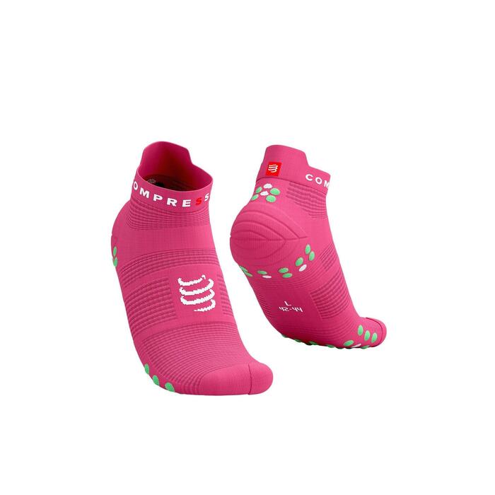 Running Unisex's Pro Racing Socks Run Low Hot Pink/Summer Green