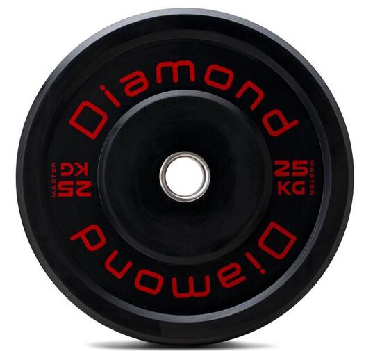 Disco olimpionico bumper Master foro Ø 50 mm Diamond Fitness