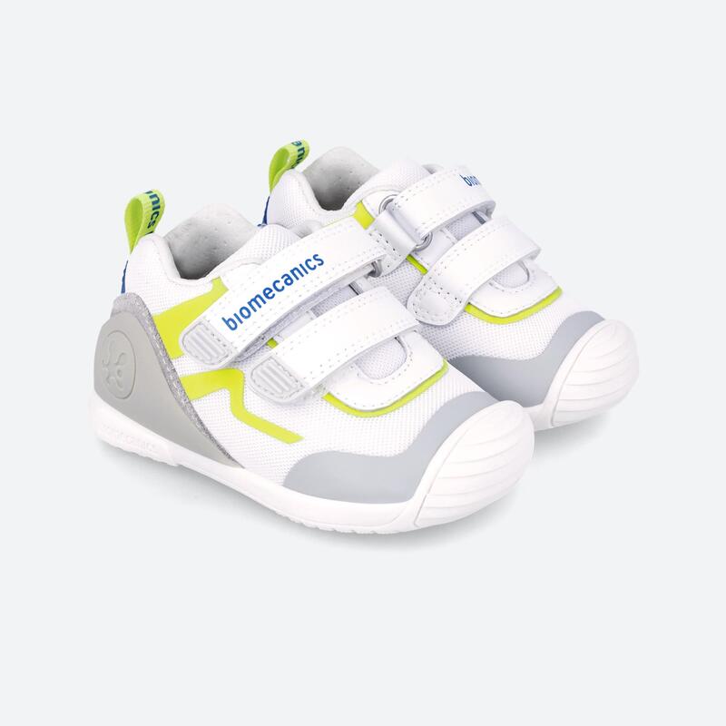 Zapatillas Deportivas Caminar Niños Biomecanics 242152B Blancas Cierre Adherente