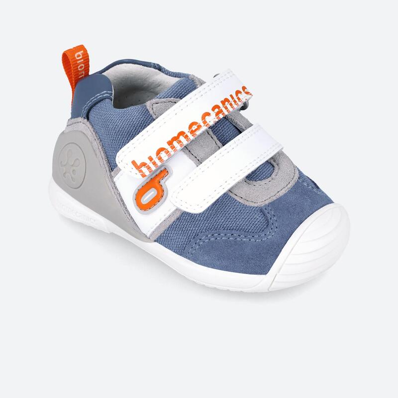 Zapatillas Deportivas Caminar Niños Biomecanics 242131A Azules Cierre Adherente