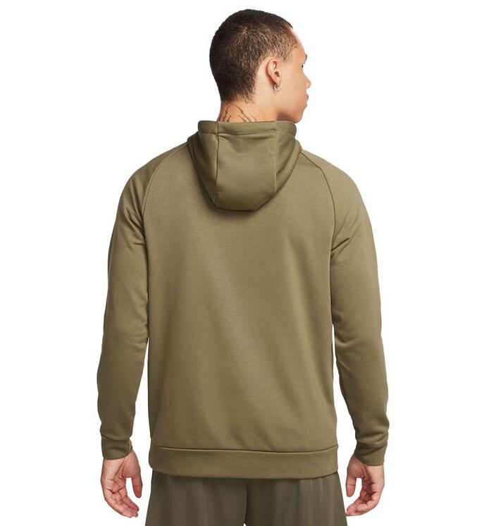 Felpa uomo nike dri-fit swoosh - verde militare 3/3