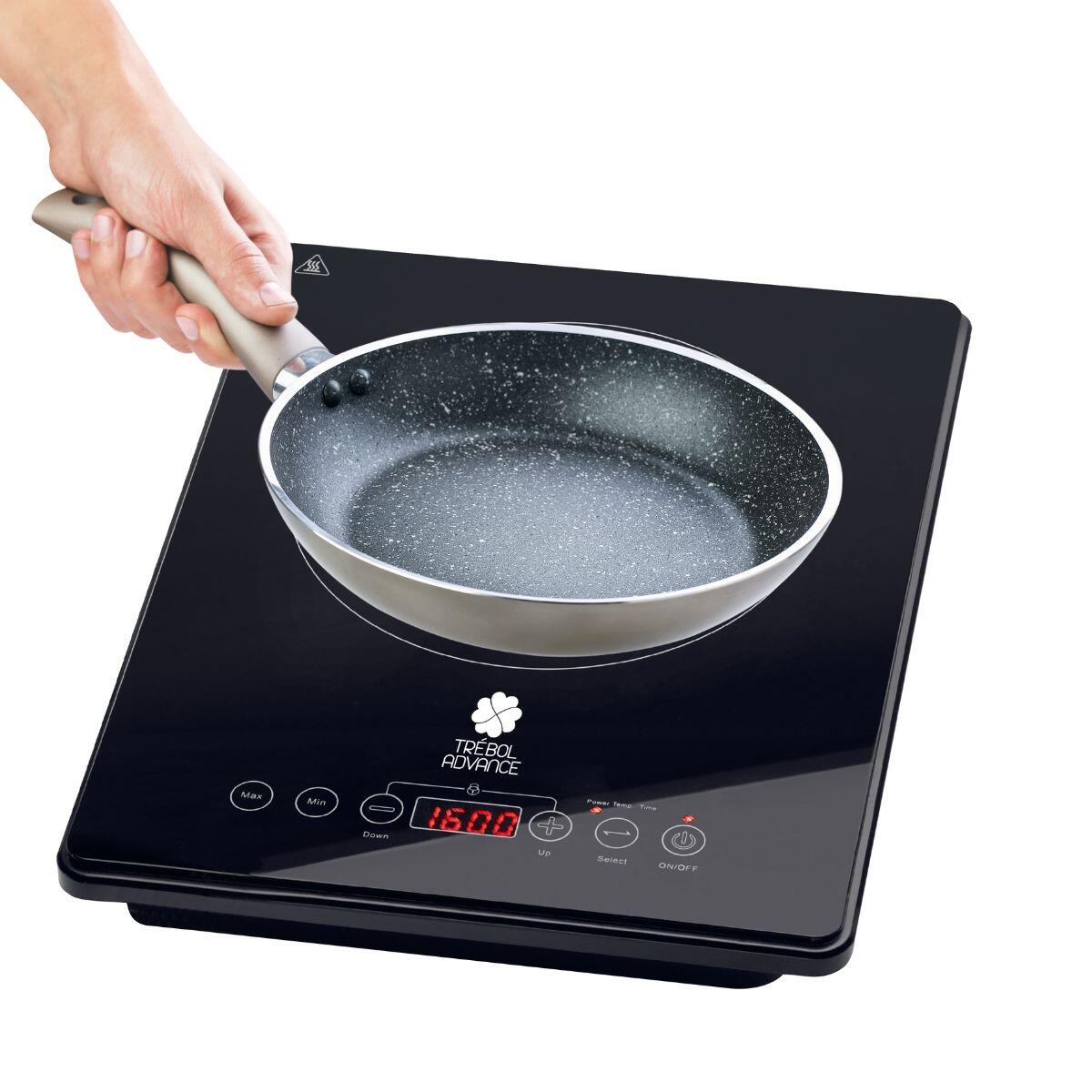 Placa de cocinar inducción eléctrica portátil 2000W Cocina Sólo funciona con luz 6/6