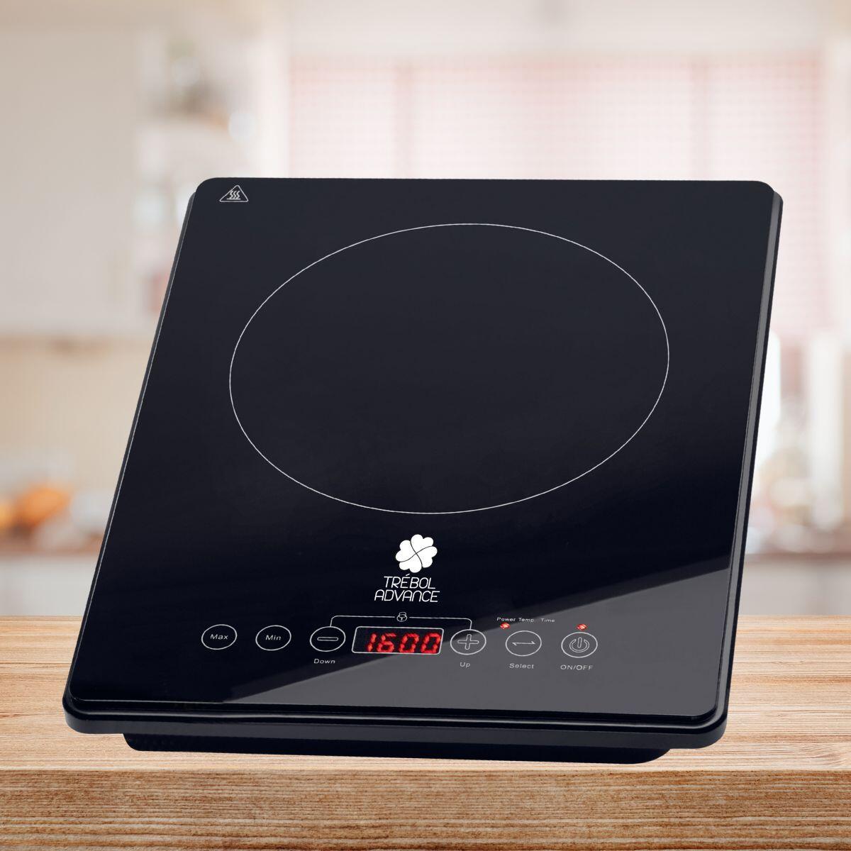 Placa de cocinar inducción eléctrica portátil 2000W Cocina Sólo funciona con luz 2/6