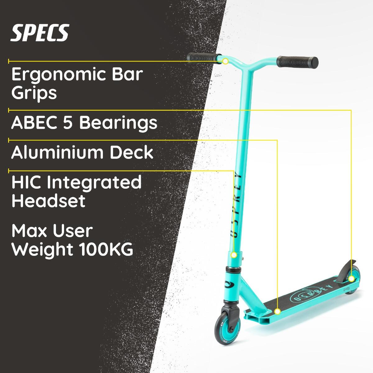 Osprey Stunt Scooter RT 1440 for Adults and Kids Kick T Bar Scooter OSPREY ACTION SPORTS Decathlon