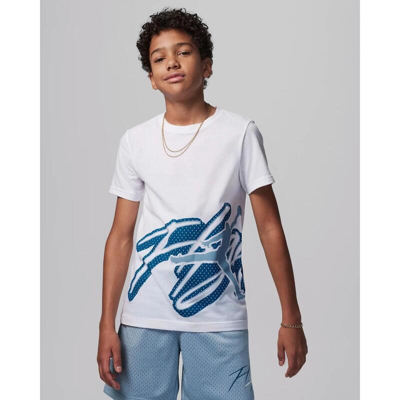 T-shirt ragazzo jordan flight - bianco