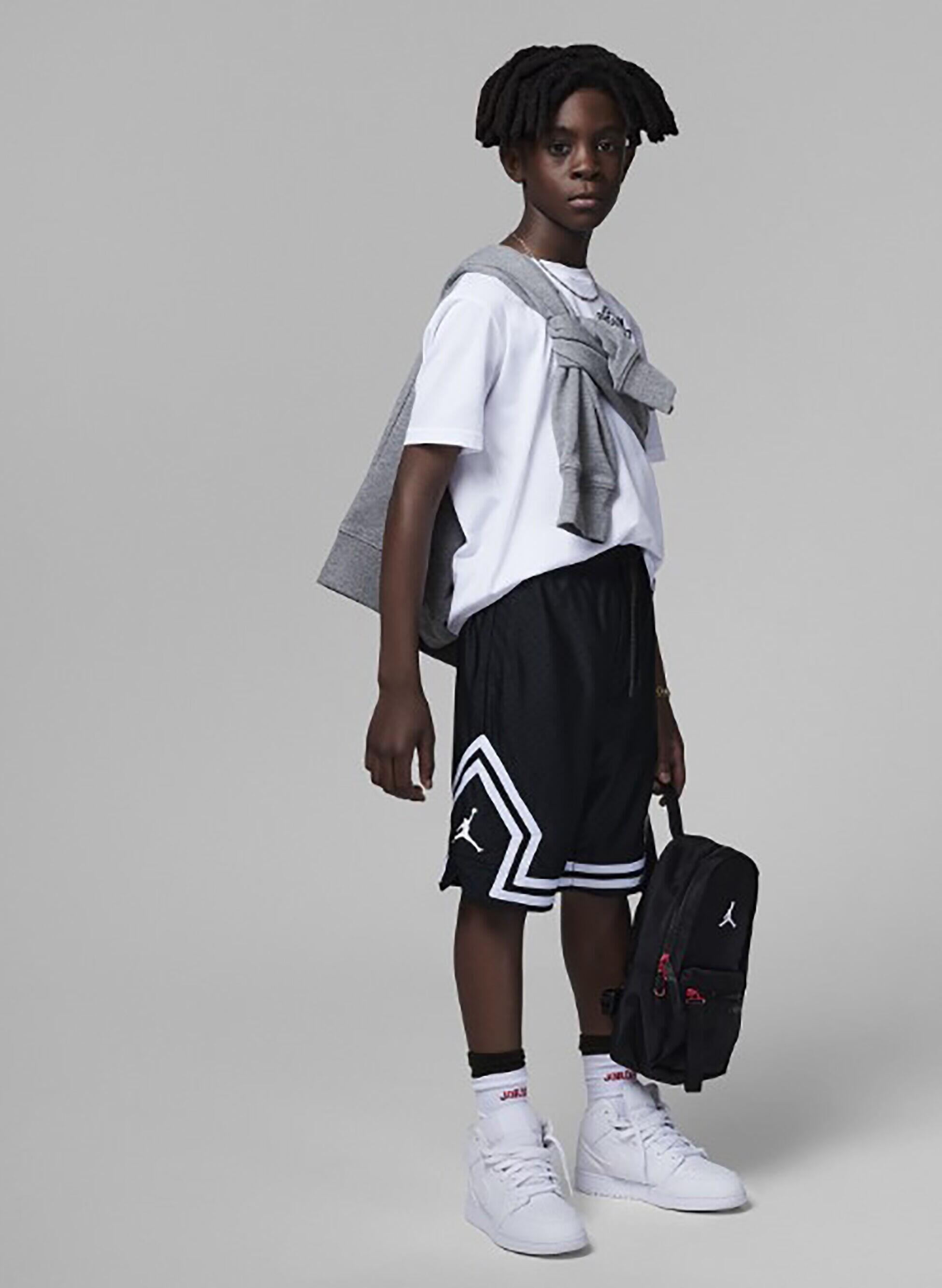 Pantaloncino ragazzo jordan diamond - nero/bianco 6/6