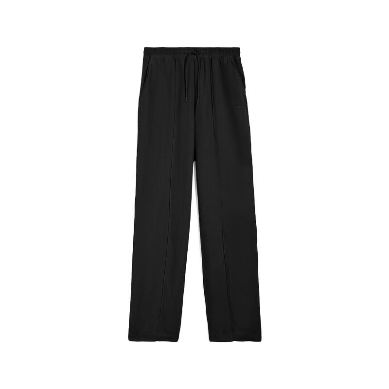 Pantaloni donna gamba ampia in twill lyocell