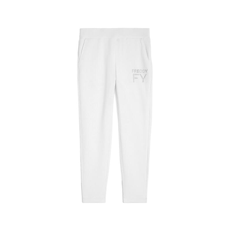 Pantalon 7/8 en molleton de coton modal avec revers