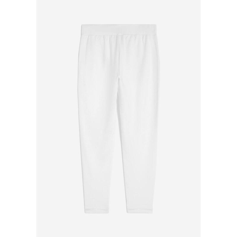 Pantalon 7/8 en molleton de coton modal avec revers