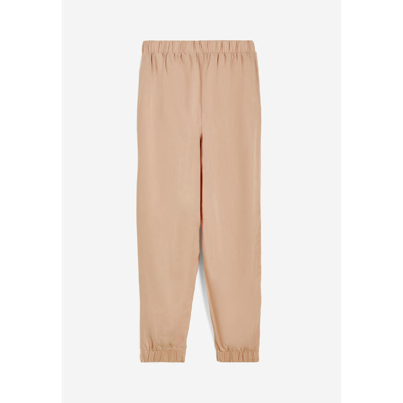 Pantaloni donna in twill lyocell con impuntura centrale