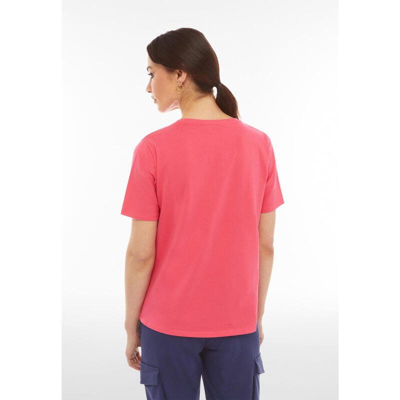 T-shirt pour femmes avec col en V en jersey