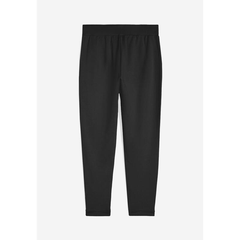 Pantalon 7/8 en molleton de coton modal avec revers