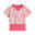 Set canotta+t-shirt cropped da donna con stampa zebrata