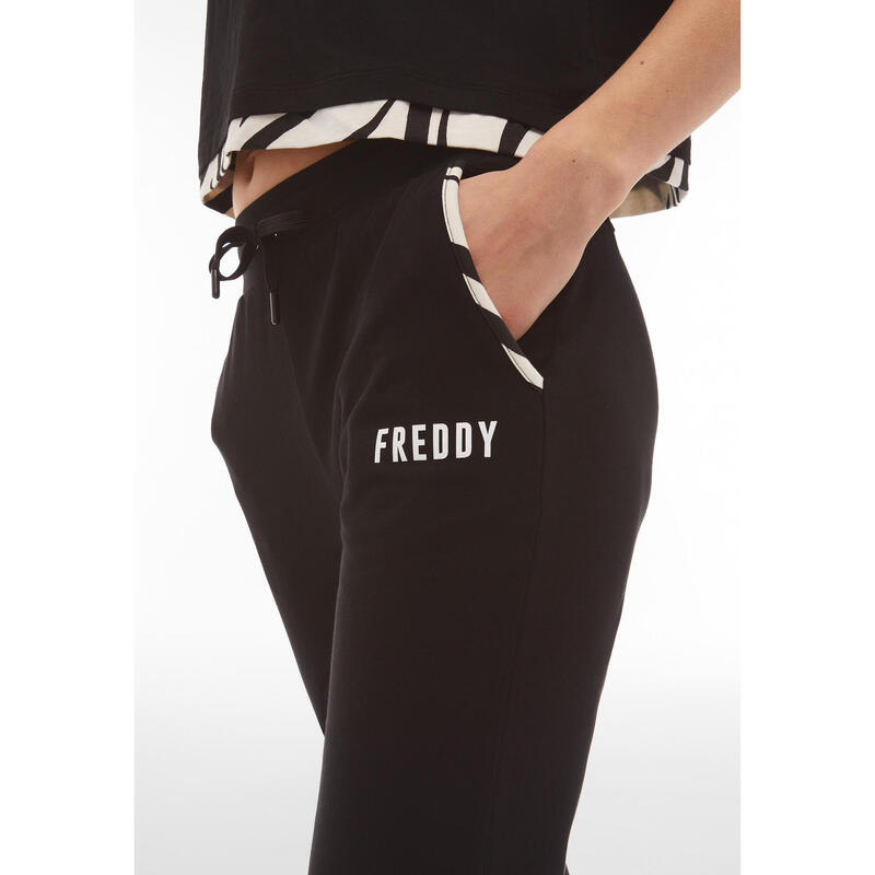 Pantalon slim pour femmes en jersey avec détails zébrés