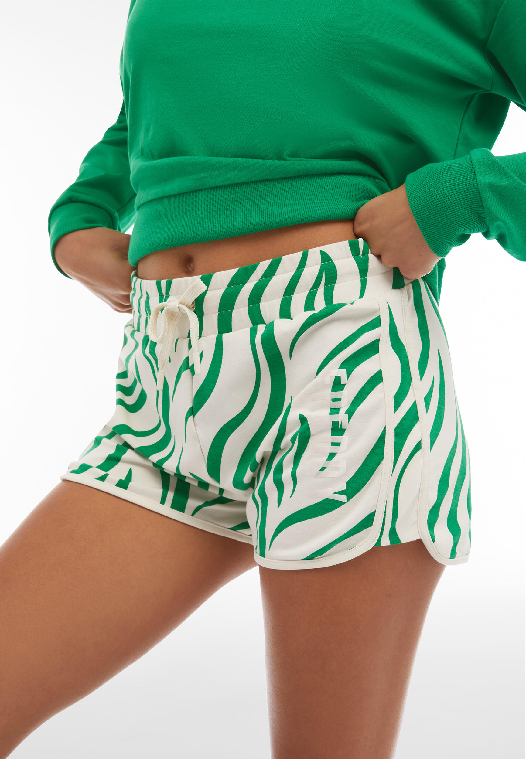 Short da donna in jersey stampa zebrata 5/5
