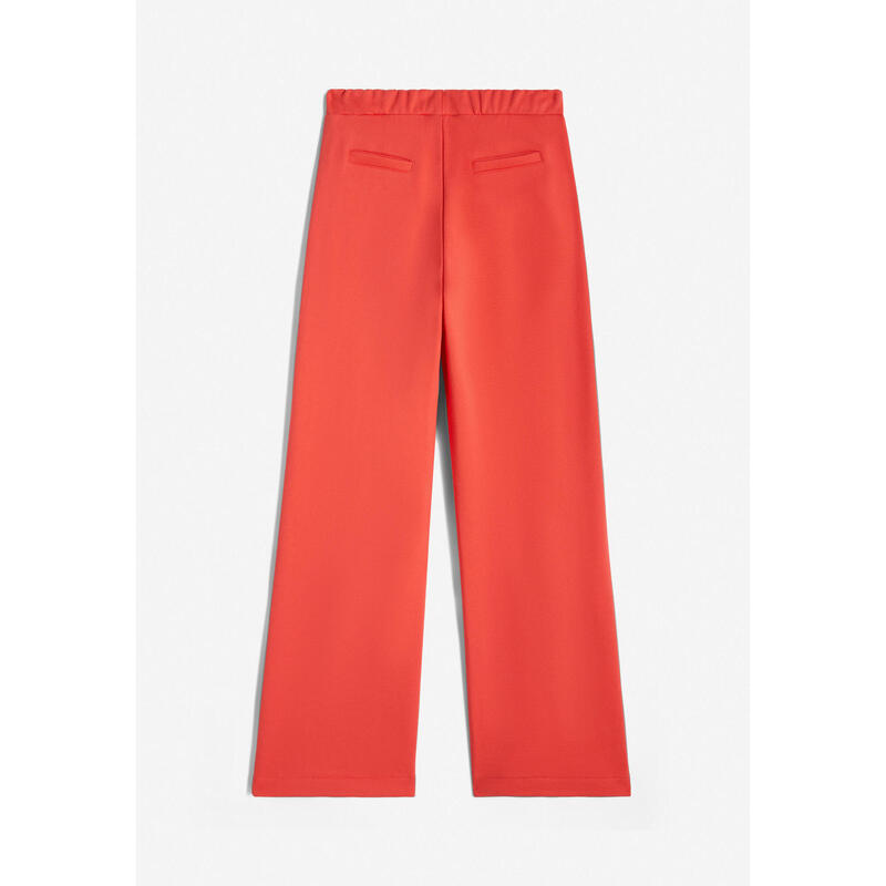 Pantalon confortable avec couture centrale et coupe large au niveau des jambes