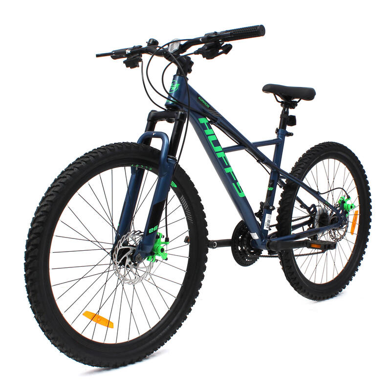 Huffy Korros 26 Inch Heren Mountainbike Blauw Hardtail Voorvering + Shimano