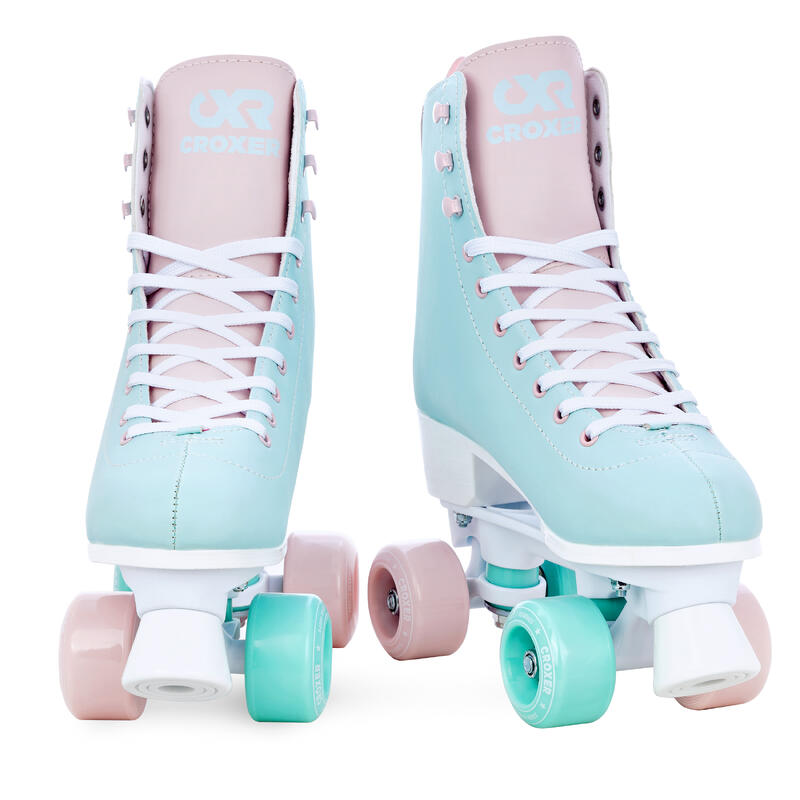 Patins rétro classiques Lea Menthe/Rose
