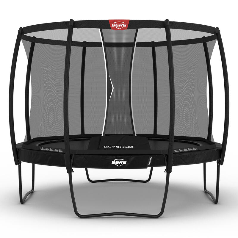 BERG Champion Regular Trampolín 330 Negro + Safety Net Deluxe