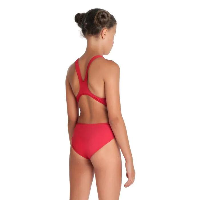 Arena Girl's Team Solid Tech Swimsuit - Red/White