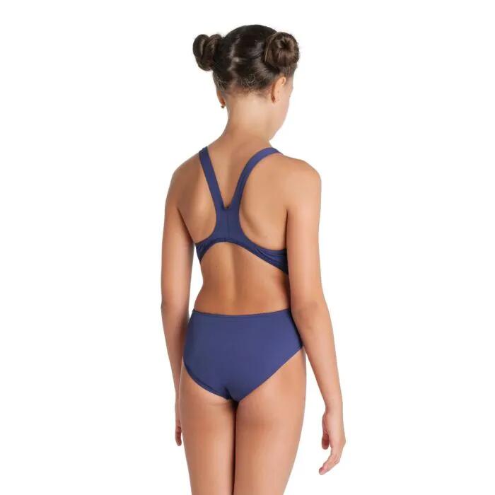Arena Girl's Team Solid Tech Swimsuit - Navy/White
