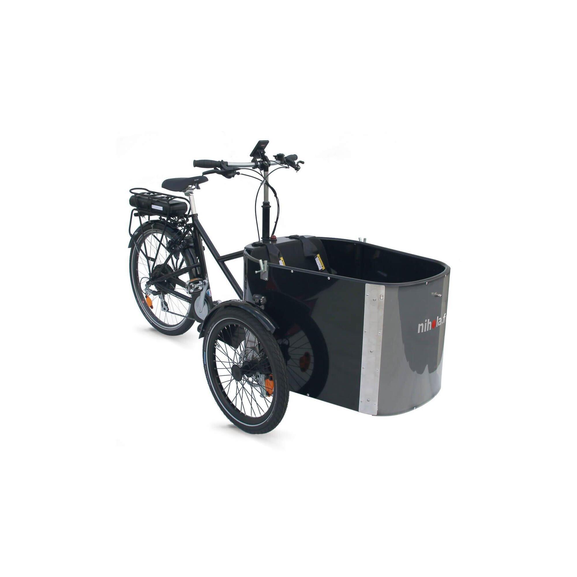 Triporteur NIHOLA CARGO Family avec assistance electrique roue arriere NIHOLA Decathlon