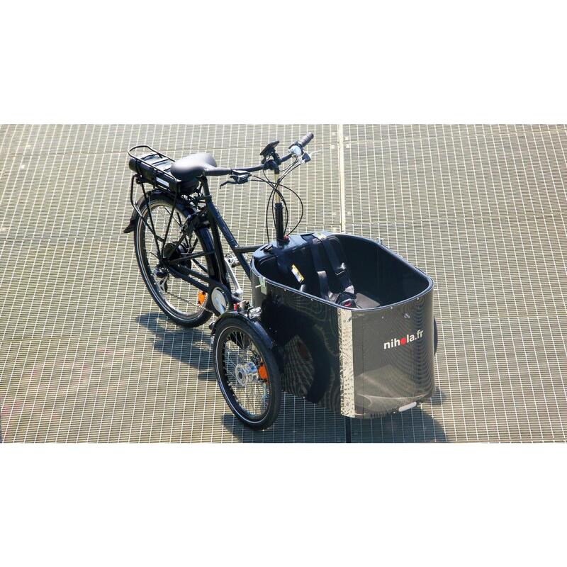 Triporteur NIHOLA CARGO Family avec assistance électrique roue arrière