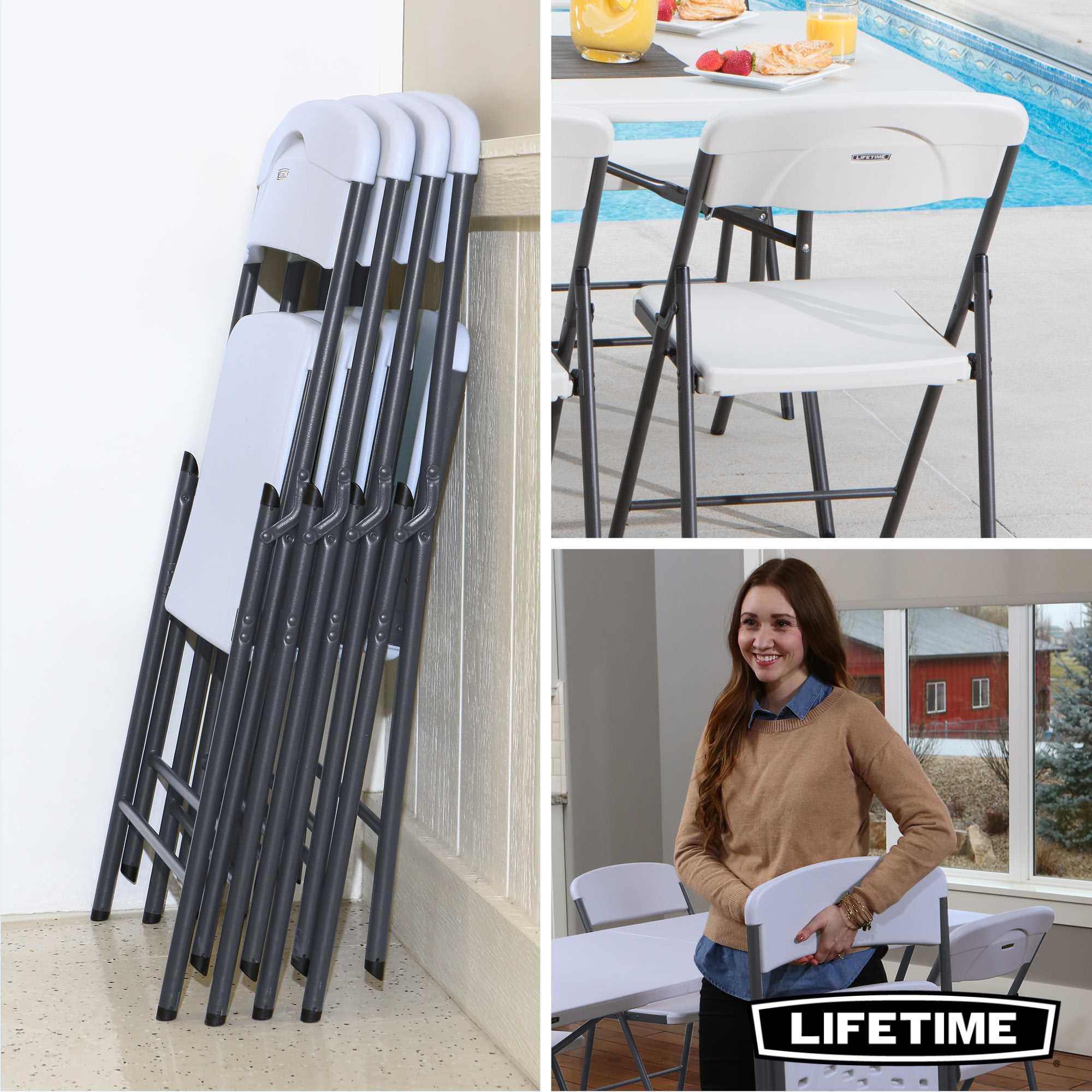 Outdoor Klappstuhl Kunststoff Stahl faltbar wetterfest 51x48x85cm LIFETIME 80923 5/7