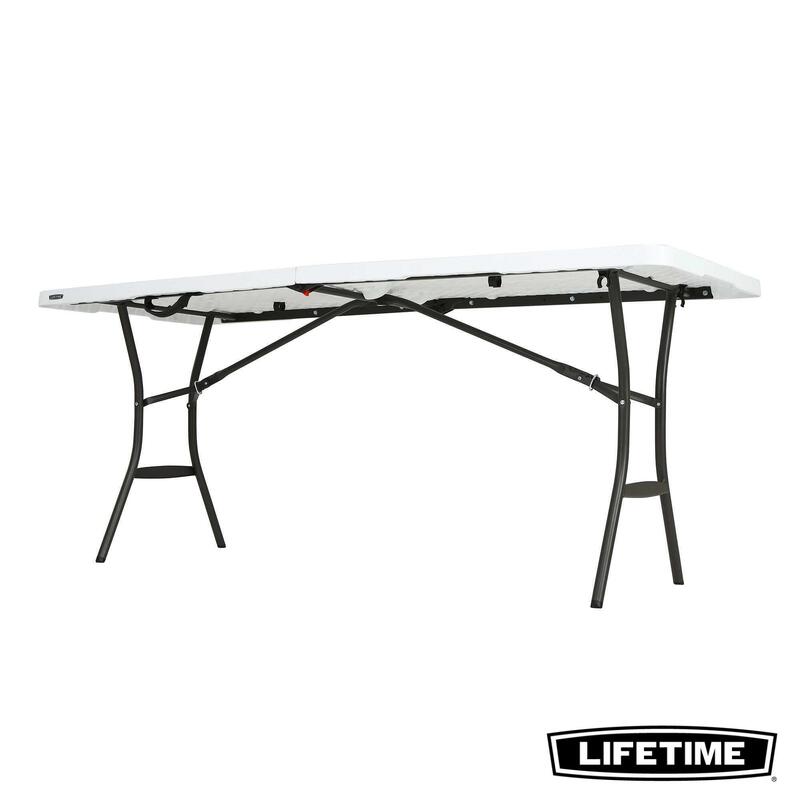 Table Rectangulaire Valise Pliante en deux (183 x 70 cm) LIFETIME #80642