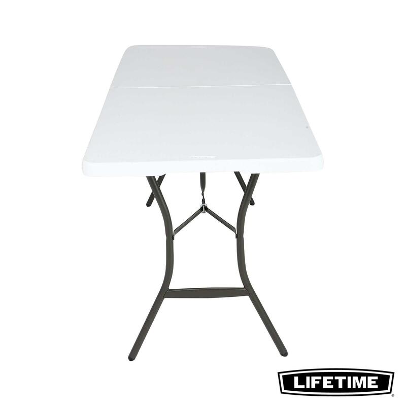 Table Rectangulaire Valise Pliante en deux (183 x 70 cm) LIFETIME #80642