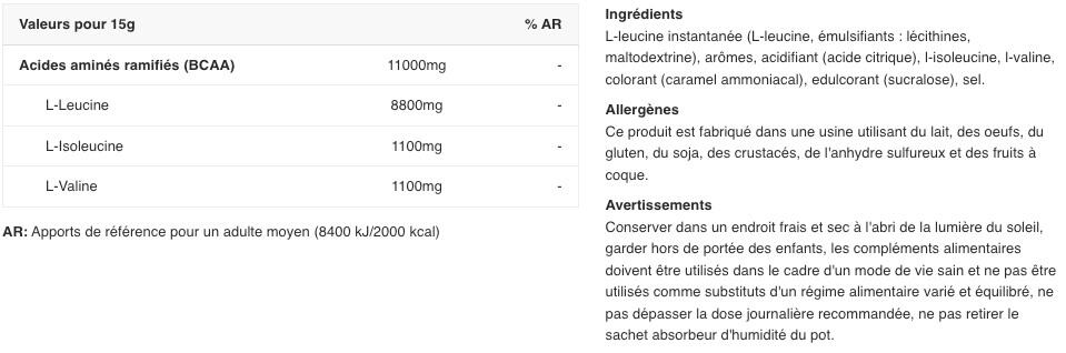 BioTechUSA BCAA 8:1:1 Zero 250 gr 2/6