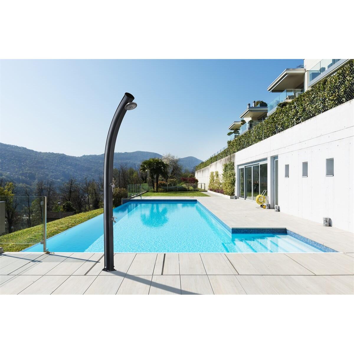 Douche buiten Zon Jolly 25L met Voetenspoel - Aluminium - 228 cm 5/7