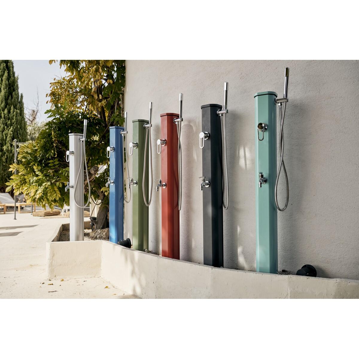 Douche buiten Zon Jolly Go 20L met Voetenspoel - Aluminium - 120 cm 7/7