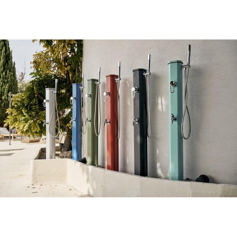 Dus solar exterior Jolly Go 20L cu duș de picioare - Aluminiu - 120 cm