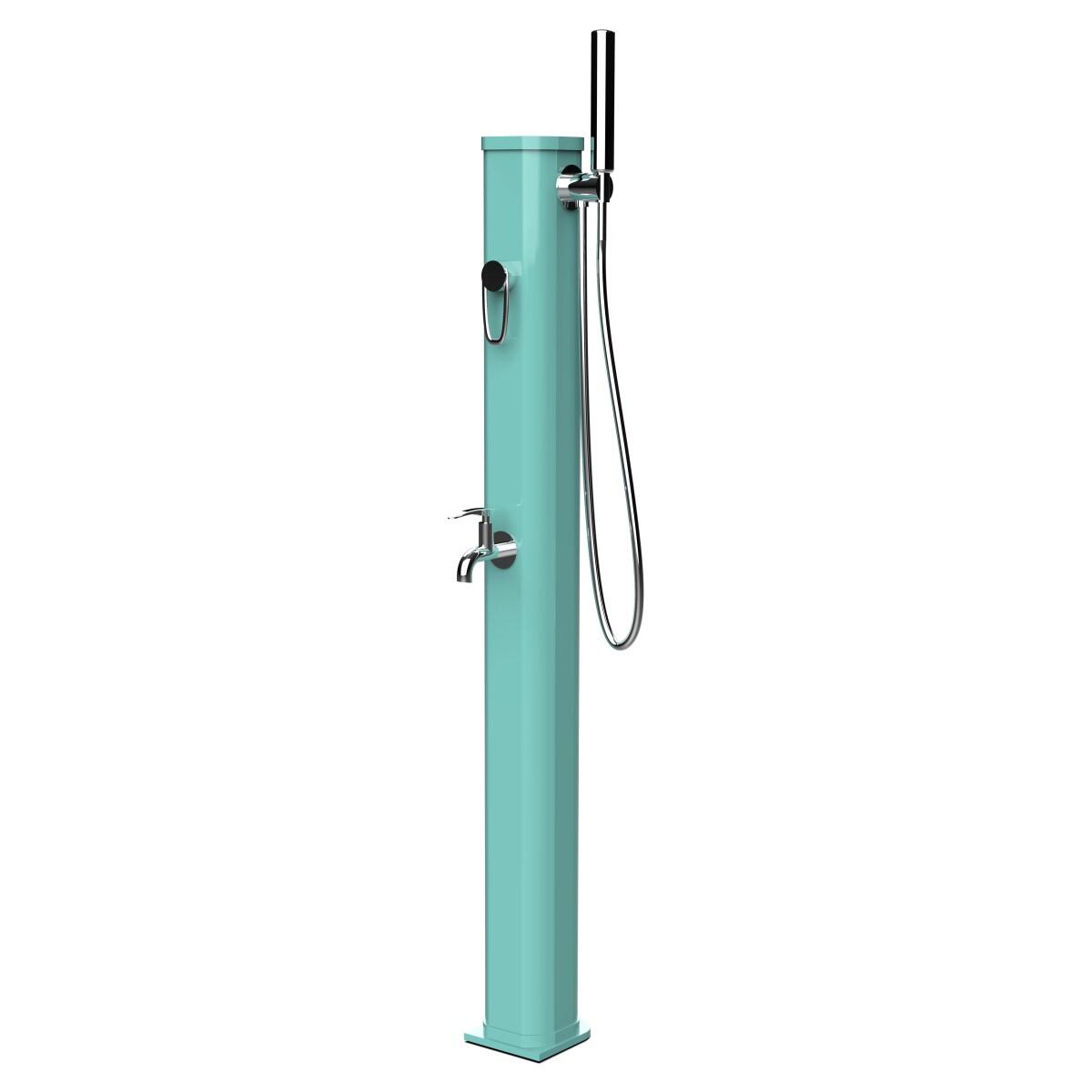 Doccia Solare Esterna Jolly Go 20L con Pediluvio - Alluminio - 120 cm 2/7
