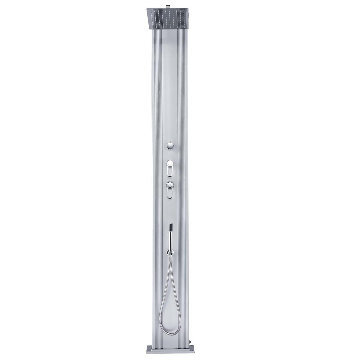 Doccia Ibrida Esterna Dada Straight 40L con Pediluvio - Alluminio - 228 cm 2/7