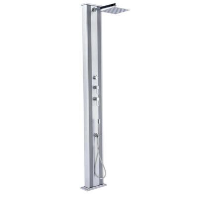 Douche buiten hybride dada straight 40l met voetenspoel - aluminium - 228 cm
