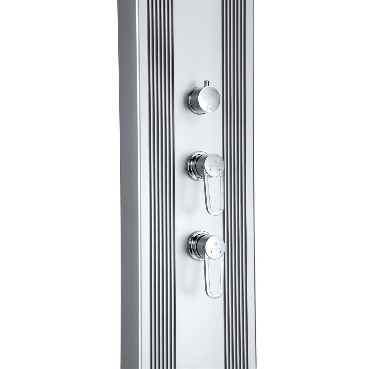 Doccia Ibrida Esterna Dada Straight 40L con Pediluvio - Alluminio - 228 cm 4/7