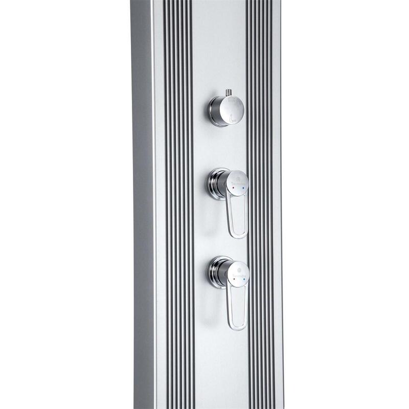 Ducha Híbrida Exterior Dada Straight 40L com Enxágue de Pés - Alumínio - 228 cm