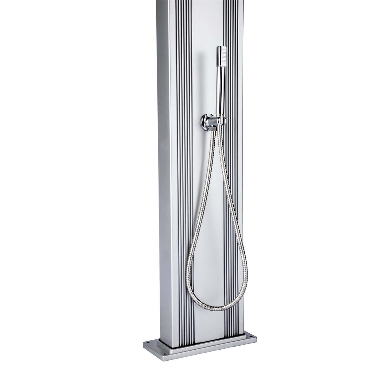 Doccia Ibrida Esterna Dada Straight 40L con Pediluvio - Alluminio - 228 cm 5/7