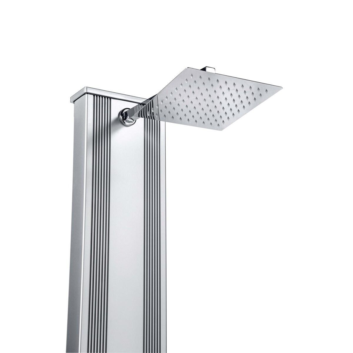 Doccia Ibrida Esterna Dada Straight 40L con Pediluvio - Alluminio - 228 cm 3/7