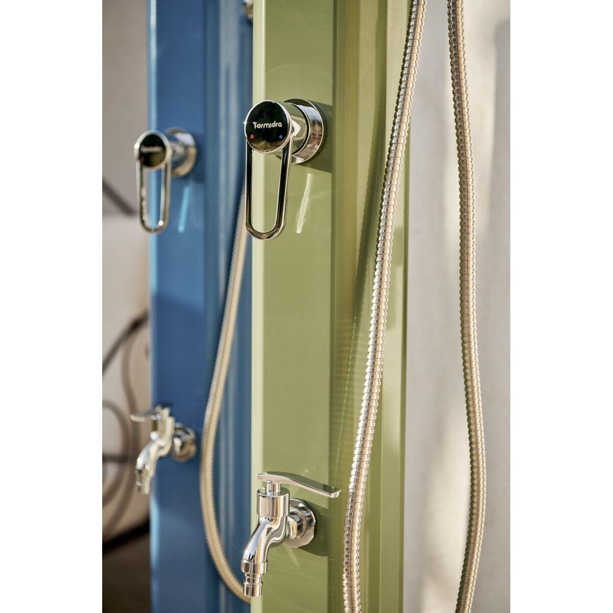 Douche buiten Zon Jolly Go 20L met Voetenspoel - Aluminium - 120 cm 3/7
