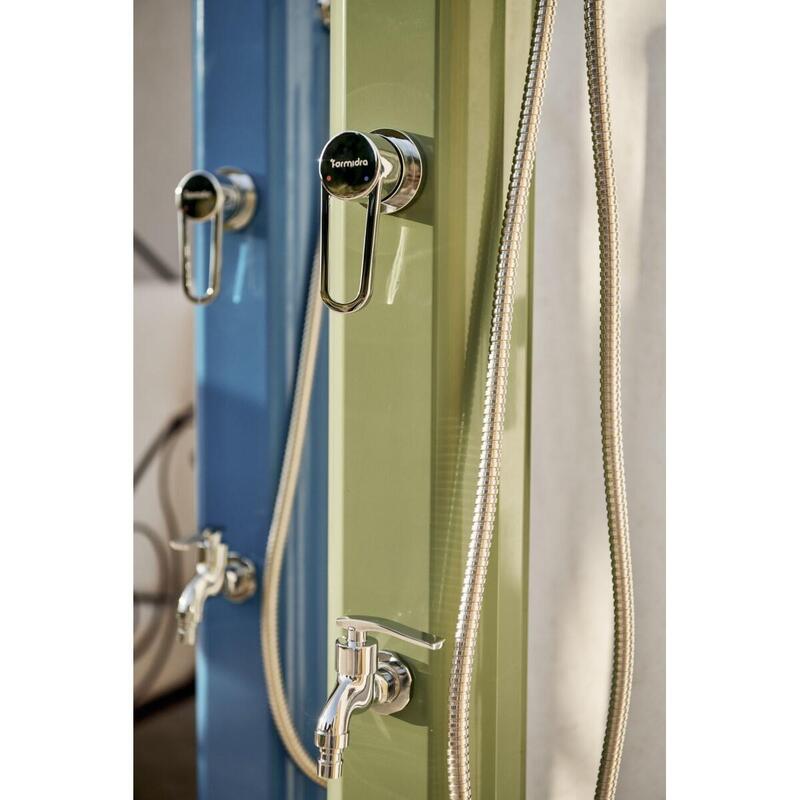 Dus solar exterior Jolly Go 20L cu duș de picioare - Aluminiu - 120 cm