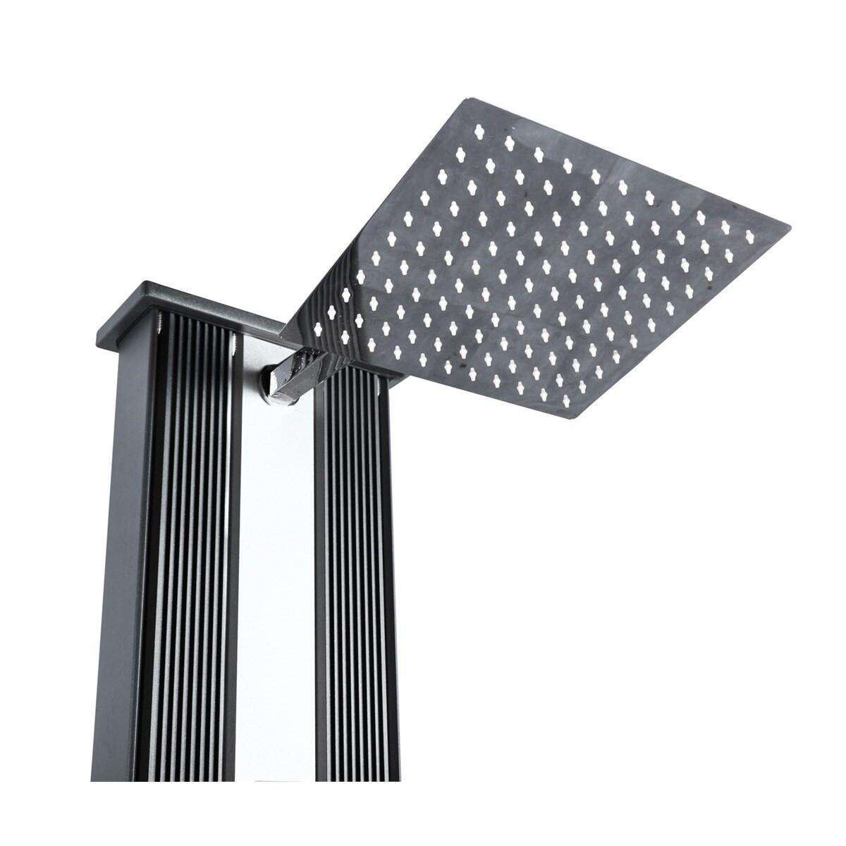 Douche buiten Hybride Dada Straight 40L met Voetenspoel - Aluminium - 228 cm 6/7