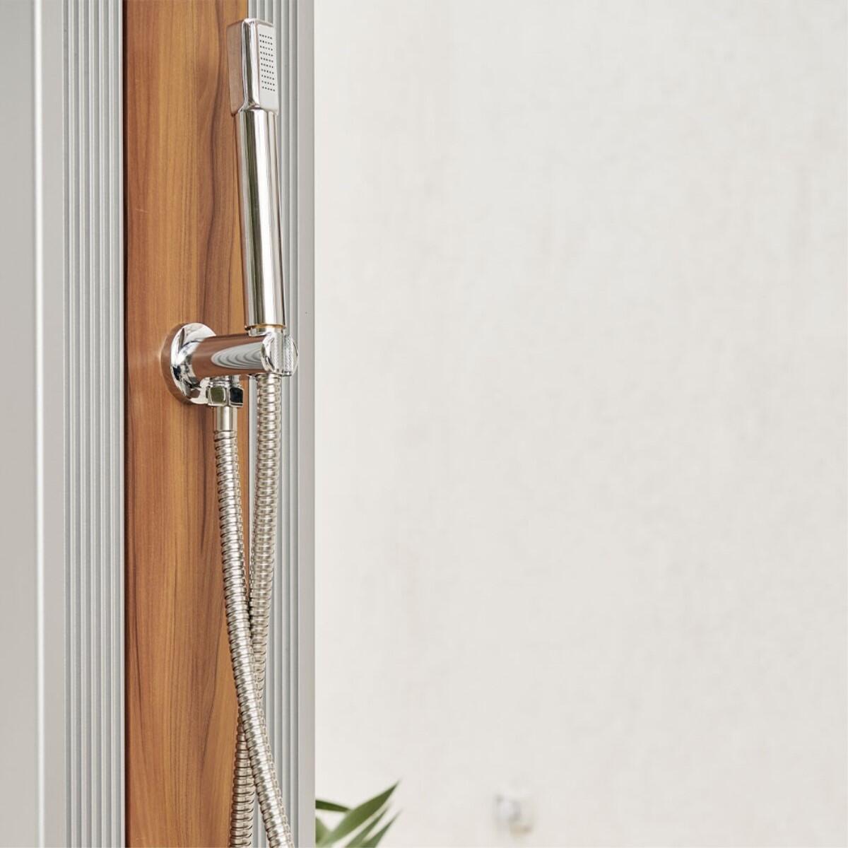 Douche buiten Hybride Dada Straight 40L met Voetenspoel - Aluminium - 228 cm 7/7