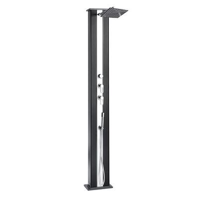 Douche buiten hybride dada straight 40l met voetenspoel - aluminium - 228 cm